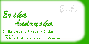 erika andruska business card